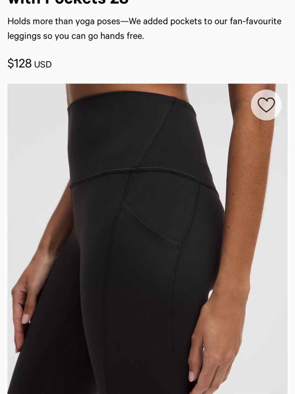 lululemon athletica High-Rise Pocket Leggings - Black